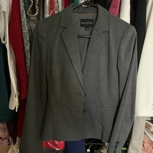 Banana Republic Grey pin stipe suit blazer